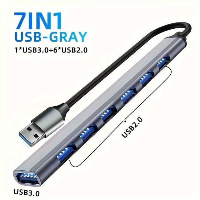 USB C Hub USB Hub 3.0, VIENON Aluminum 7 in 1 USB Extender