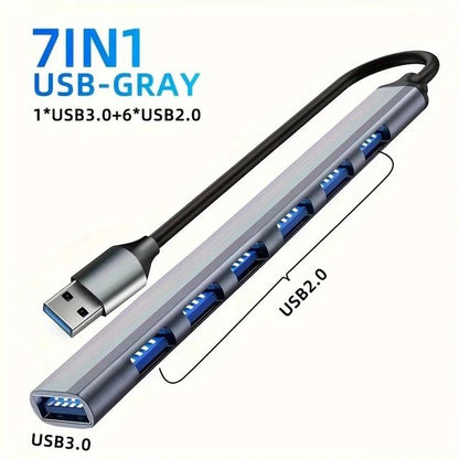 USB C Hub USB Hub 3.0, VIENON Aluminum 7 in 1 USB Extender