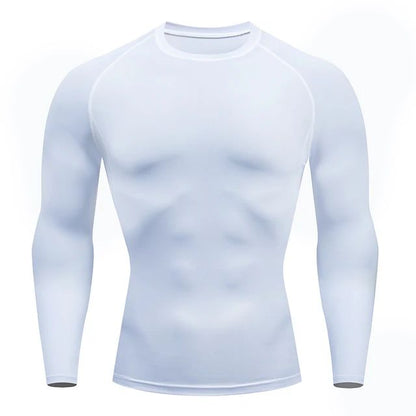 Men Compression Running T-shirt Fitness Tight Long Sleeve Sport Shirts Training