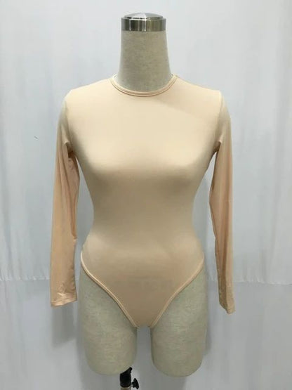 13 Colors Long Sleeve O Neck Casual Bodysuit Women Body Tops