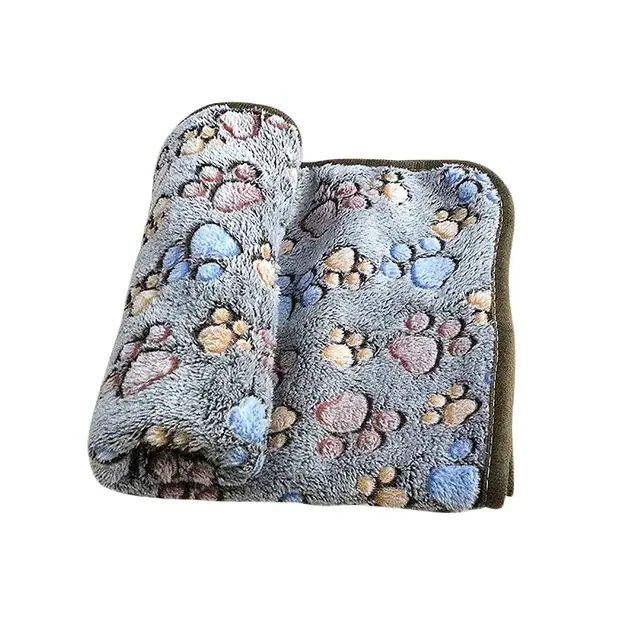 Soft Fluffy High Quality Pet Blanket Cute Cartoon Pattern Pet Mat Warm and Comfortable