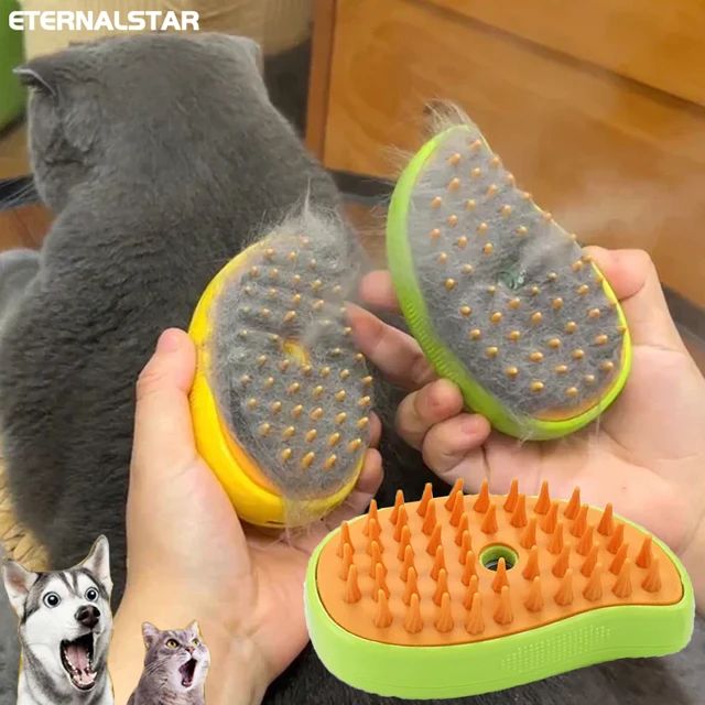 Cat Dog Steamy Brush Steam Brush Electric Sprayer for Massage Pet Grooming