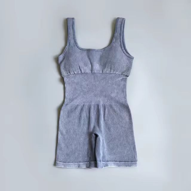 Women's Yoga Jumpsuits Ribbed One Piece Padded Tank Tops Rompers Sleeveless