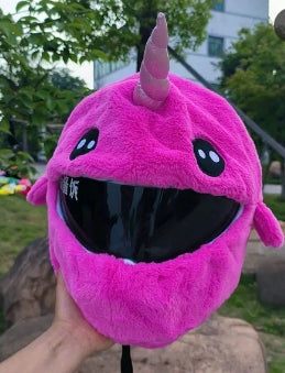 Fluffy Cartoon Moto Full-Face Protective Helmet Cover