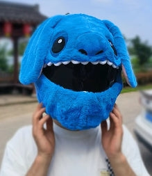 Fluffy Cartoon Moto Full-Face Protective Helmet Cover