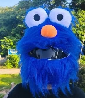 Fluffy Cartoon Moto Full-Face Protective Helmet Cover