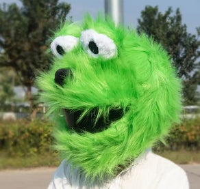 Fluffy Cartoon Moto Full-Face Protective Helmet Cover