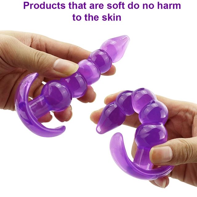 Soft Silicone Anal Plugs Anal Beads Dildo Butt Plug Prostate Massage Unisex