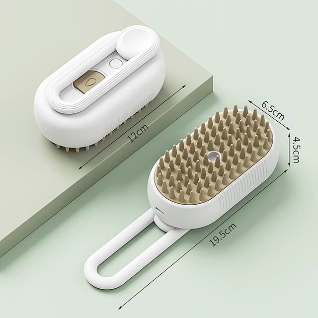 Pet Steam Brush Cat Dog Cleaning Steamy Spray Massage Beauty Comb 3 In 1
