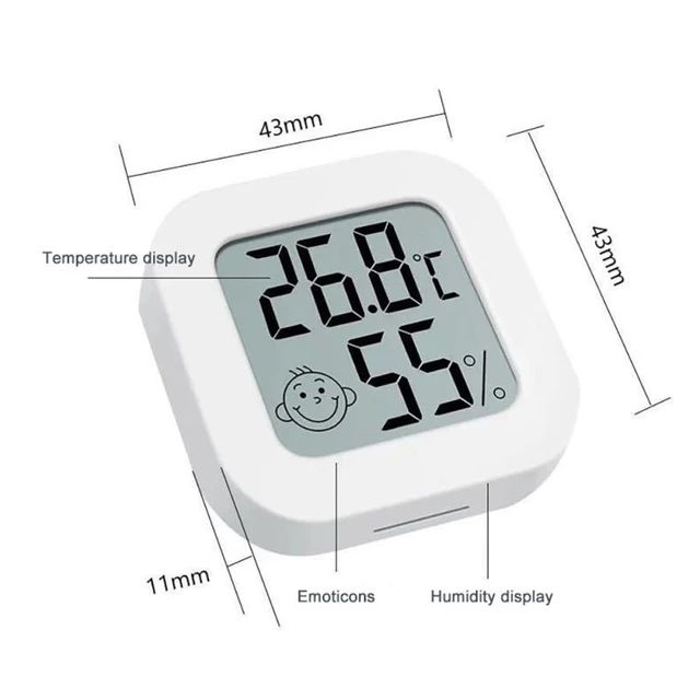LCD Digital Thermometer Hygrometer Indoor Room Electronic Temperature Humidity Meter Sensor