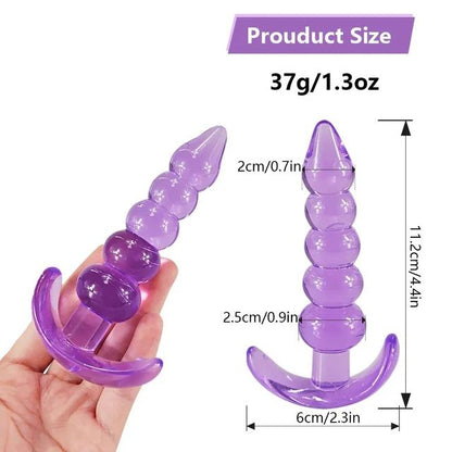 Soft Silicone Anal Plugs Anal Beads Dildo Butt Plug Prostate Massage Unisex
