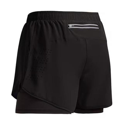 Sport Shorts Men Sportswear Double-deck Training Short Pant Summer