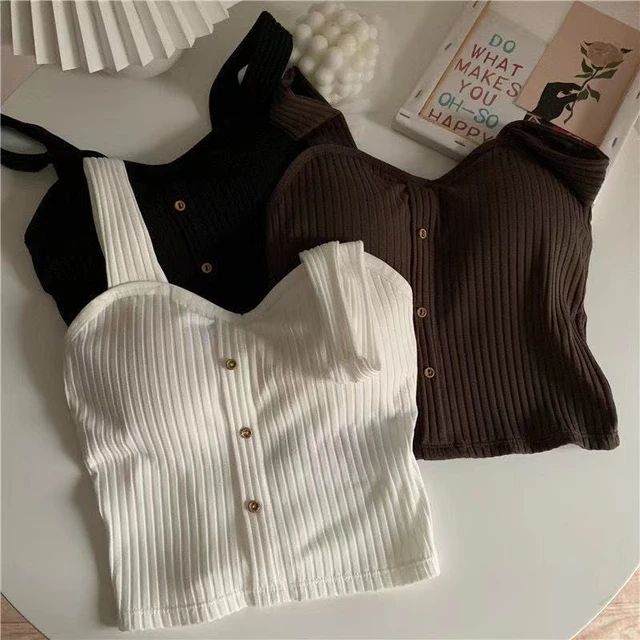 Cute Sleeveless Cropped Tank Top Women's Crop Top Summer Korean