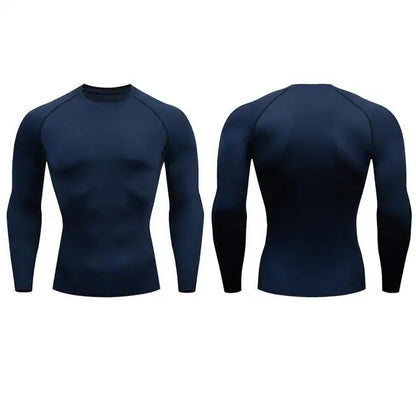 Men Compression Running T-shirt Fitness Tight Long Sleeve Sport Shirts Training