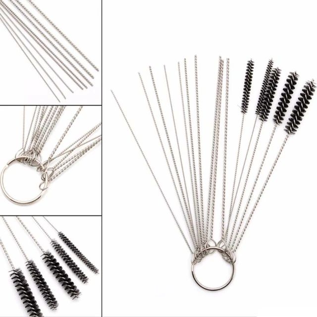Carburetor Cleaning Tool Carbon Dirt Jet Remove Brushes Needles for Car