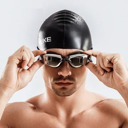 Men Swimming Shorts Waterproof Competition Swim Equipment Goggles with Ear-plug Cap Case