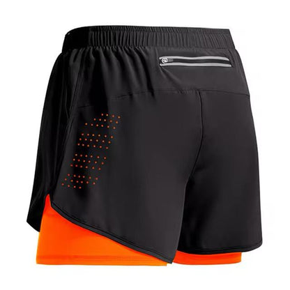 Sport Shorts Men Sportswear Double-deck Training Short Pant Summer
