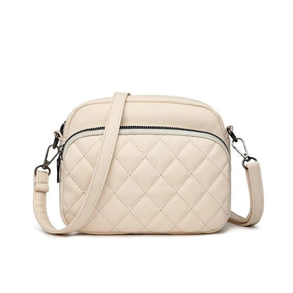 Diamond Lattice Women's Shoulder Bag Leather Female Crossbody Bags