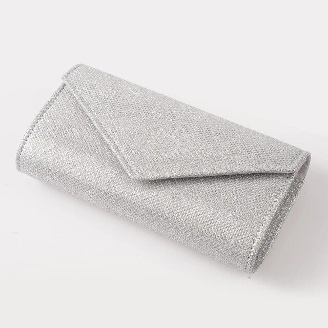Chain Shoulder Glitter Envelope Evening Bag