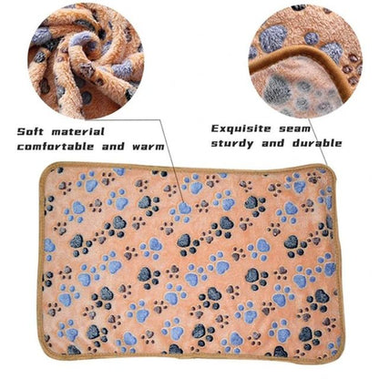Soft Fluffy High Quality Pet Blanket Cute Cartoon Pattern Pet Mat Warm and Comfortable