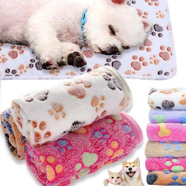 Soft Fluffy High Quality Pet Blanket Cute Cartoon Pattern Pet Mat Warm and Comfortable