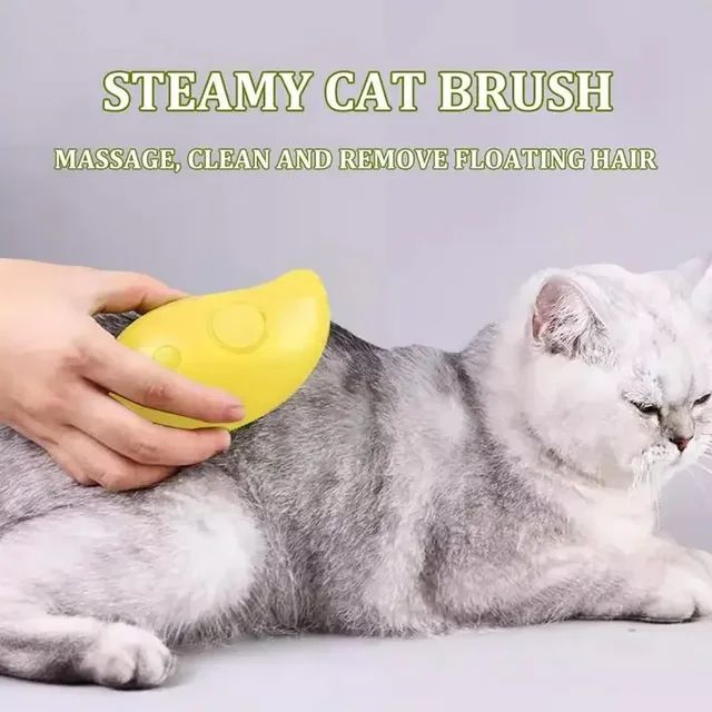 Cat Dog Steamy Brush Steam Brush Electric Sprayer for Massage Pet Grooming