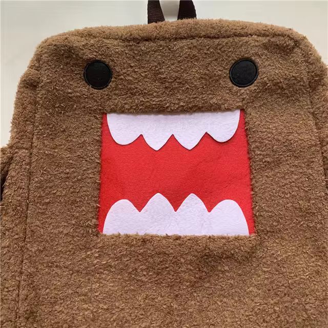 Domo Kun Plush Backpack for Kids Women Men Kawaii Cute Bags Cartoon Anime