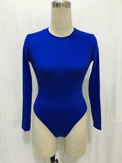13 Colors Long Sleeve O Neck Casual Bodysuit Women Body Tops