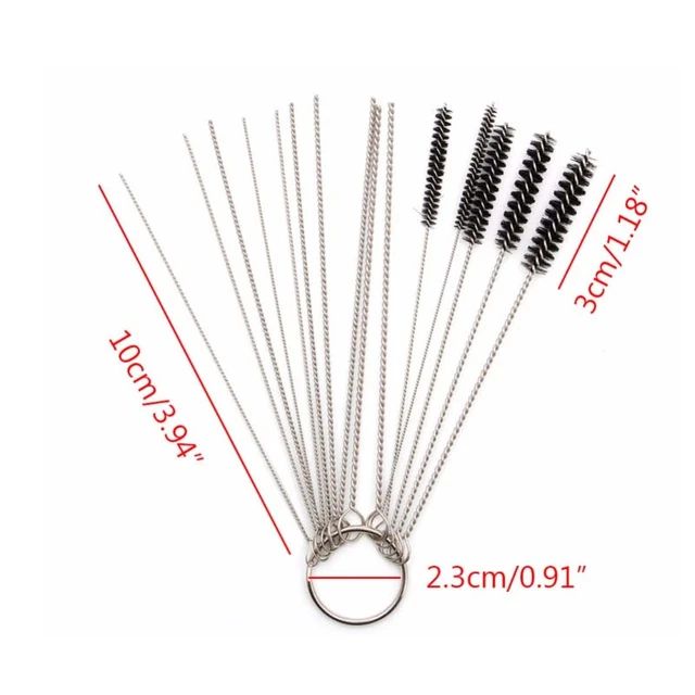 Carburetor Cleaning Tool Carbon Dirt Jet Remove Brushes Needles for Car