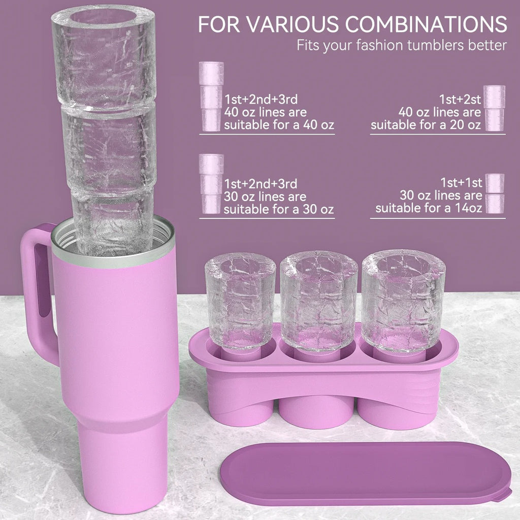 🧊 Cylinder Ice Cube Tray for Stanley Cup Tumblers 🧊