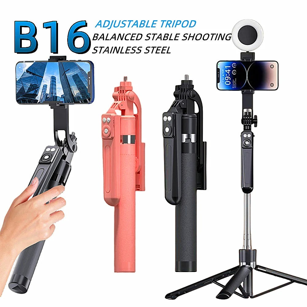 ✨ Wireless Selfie Stick Tripod with Light &amp; Bluetooth Remote ✨