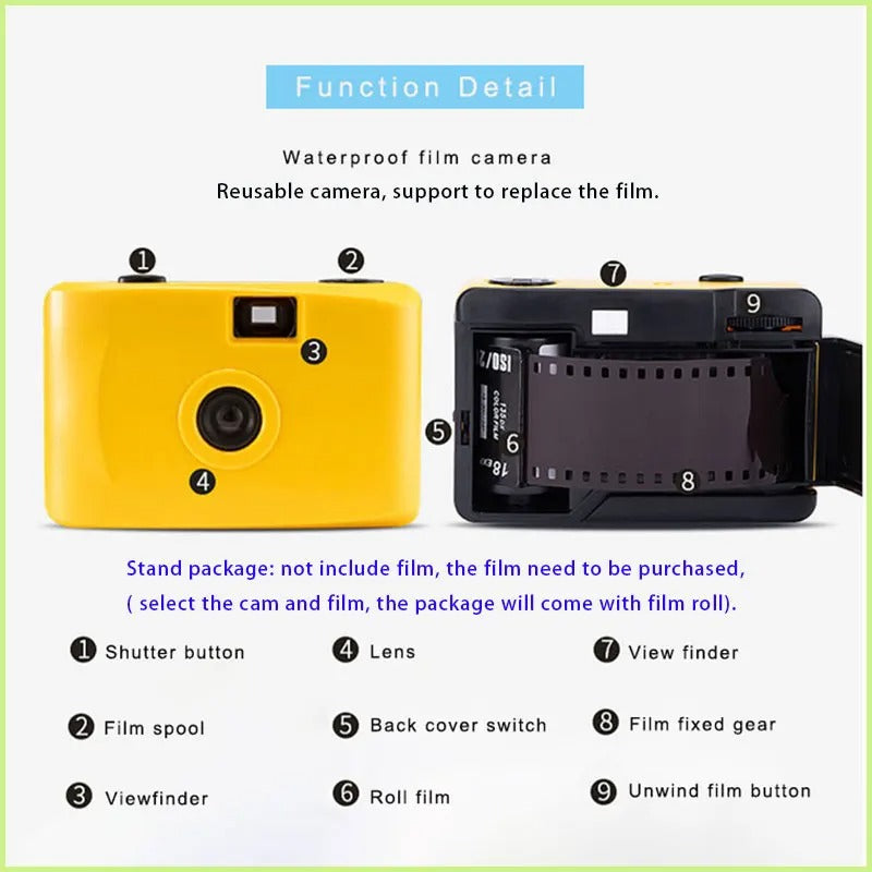 📸 Mini Waterproof Non-Disposable Camera 📸