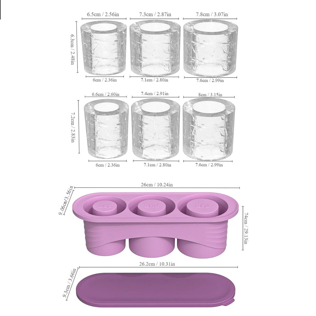 🧊 Cylinder Ice Cube Tray for Stanley Cup Tumblers 🧊