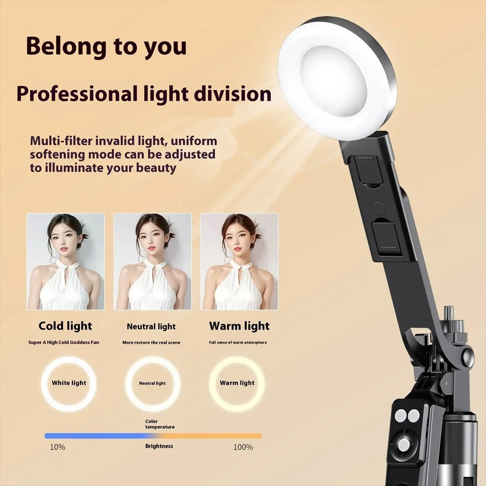 ✨ Wireless Selfie Stick Tripod with Light &amp; Bluetooth Remote ✨