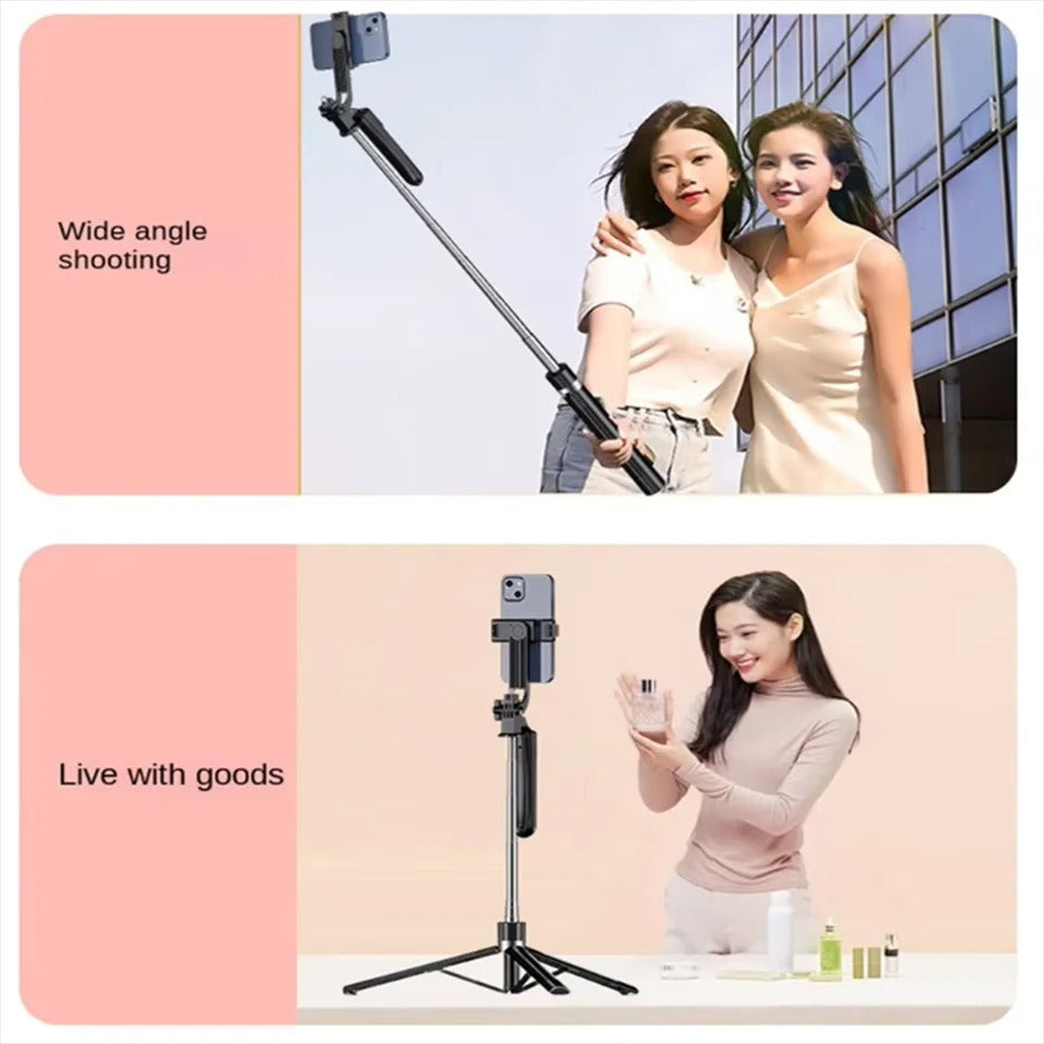 ✨ Wireless Selfie Stick Tripod with Light &amp; Bluetooth Remote ✨