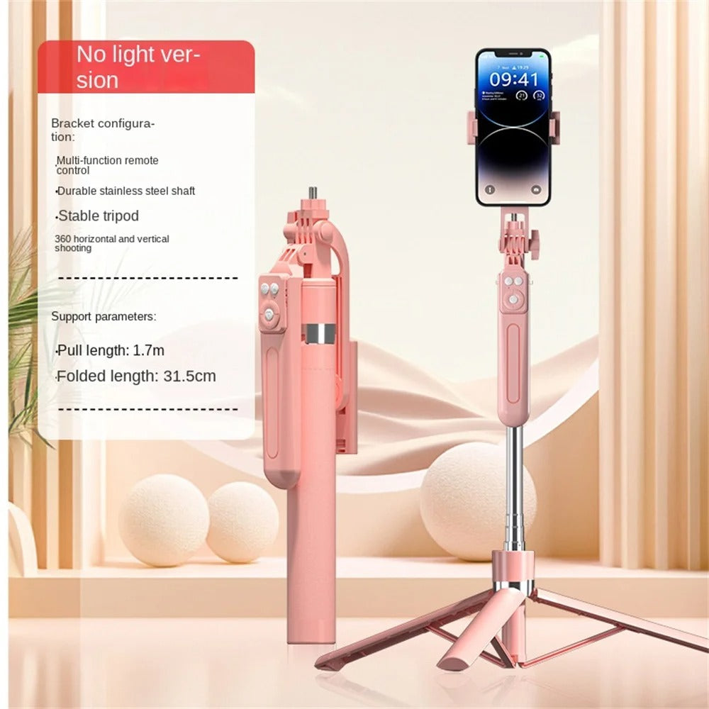 ✨ Wireless Selfie Stick Tripod with Light &amp; Bluetooth Remote ✨