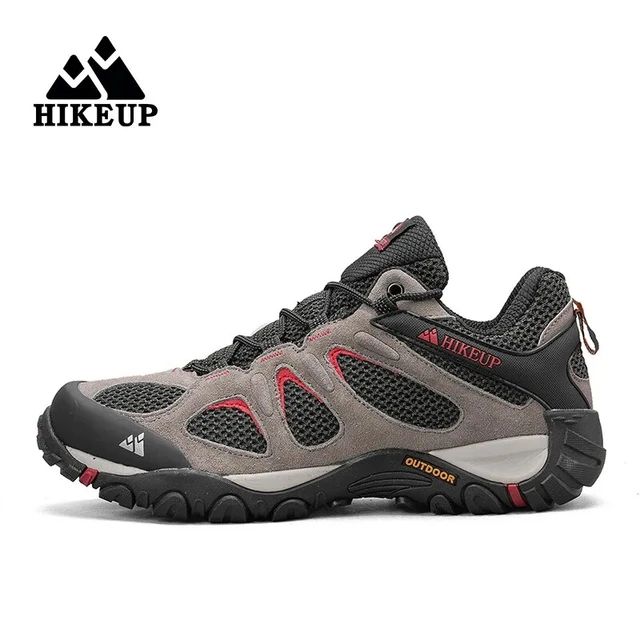 HIKEUP Men Shoes Breathable Splashproof Outdoor Hiking Shoes Mountain